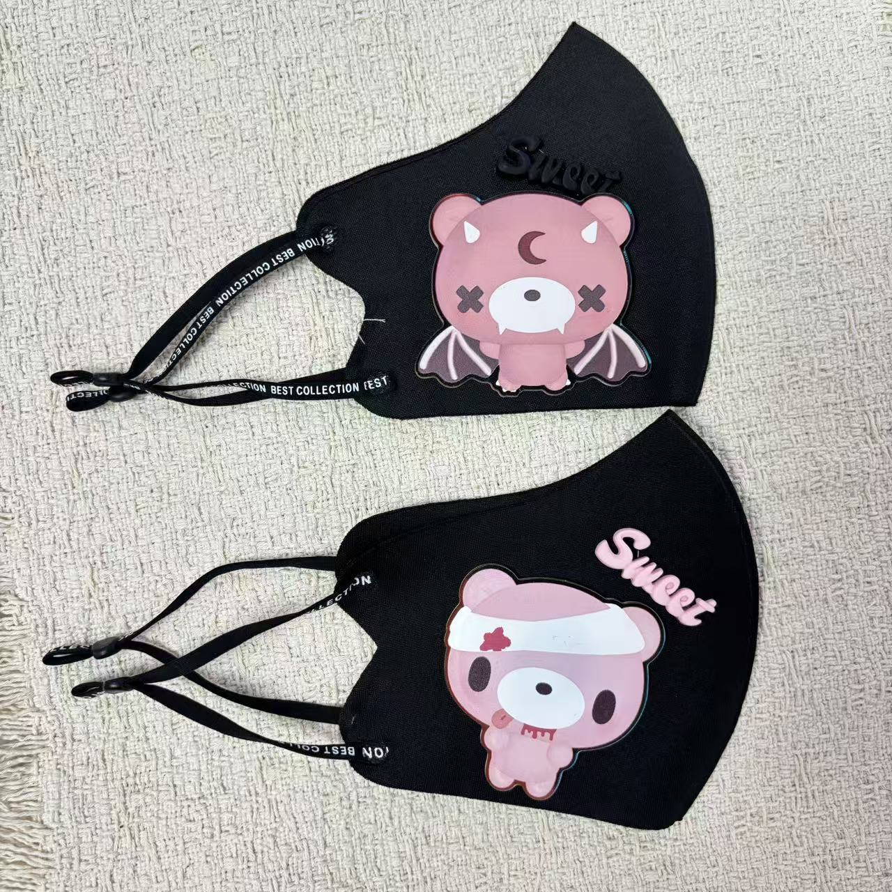 Cute Cartoon Bear Cloth Face M - Cloth Face Mask Washable ulasan dan harga
