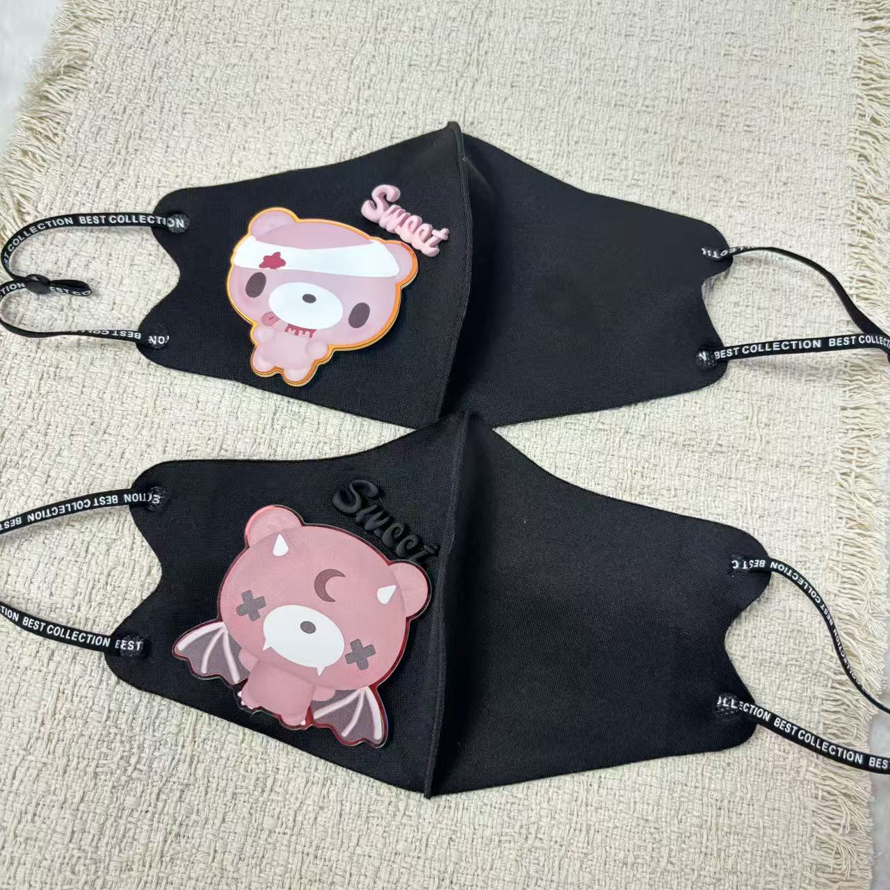 Cute Cartoon Bear Cloth Face M - Cloth Face Mask Washable ulasan dan harga