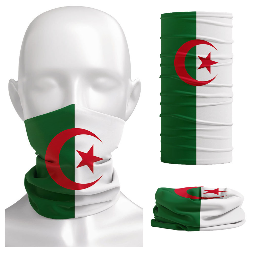 Algeria Flag Printed Bandana H - Neck Gaiter Face Cover ulasan dan harga