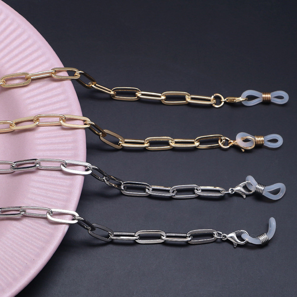 Gold Paperclip Link Mask Lanya - Mask Chain Holder ulasan dan harga